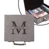 Personalized Poker Set with Case, Engraved Poker Chips for Texas Holdem, Gift for Dad - 4 Color Options view 1