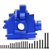 RC GearBox, Aluminum Alloy Front & Rear Universal Gearbox for TRAXXAS 1/8 4WD SLEDG RC Car Replacement Parts(Blue) view 2