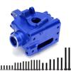 RC GearBox, Aluminum Alloy Front & Rear Universal Gearbox for TRAXXAS 1/8 4WD SLEDG RC Car Replacement Parts(Blue) view 4