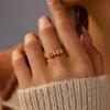 LOVECOM S925 Sterling Silver Fidget Anti Anxiety Rings With Cubic Zirconia Beads Spinner Ring for Women 14k Gold Plated Stress Relief Spinning Ring Jewelry Birthday Gifts for Mom to Daughter view 2