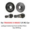 ZLiT Hard Steel Diff Ring Pinion Gear for Traxxas X-MAXX 1/5 Front + Rear Helical Teeth Steel Part (Front Rear Pinion Gear +Diff Ring) view 2