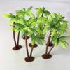 Beavorty 3Pcs Terrarium Ornaments Model Palm mini Plastic Palm Model Tree Tiny Tropical Tree Fairy Gardens Plant Bonsai Decoration Diorama astetic Room Decor Cake Gecko Banquet view 2