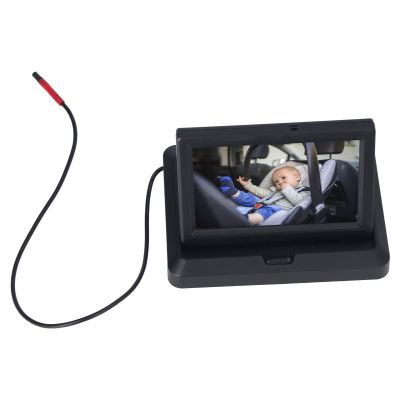 Baby Car Camera, Folding Car Rear View Monitor, 140 View Angle Car Camera with Crystal Clear View Infant Travel Safety Baby Car Backseat Camera, Easily Observe Your Baby Every