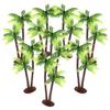 Beavorty Artificial Plants Miniature Palm Tree Mini Artificial Tropical Tree Coconuts Plastic Tree Model 12pcs for Micro Landscape Aquarium Fish Tank Railway Train Decors Cake Mix view 1