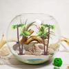 Beavorty Artificial Plants Miniature Palm Tree Mini Artificial Tropical Tree Coconuts Plastic Tree Model 12pcs for Micro Landscape Aquarium Fish Tank Railway Train Decors Cake Mix view 3