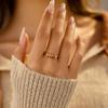 LOVECOM S925 Sterling Silver Fidget Anti Anxiety Rings With Cubic Zirconia Beads Spinner Ring for Women 14k Gold Plated Stress Relief Spinning Ring Jewelry Birthday Gifts for Mom to Daughter view 3