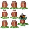 Mudder 8 Pcs Football Paper Lantern Sports Fan Party Decor Table Centerpiece Decoration Set Soccerball Game Lantern with Stand Pieces for Game Day Tailgates Stadium Party Supply,12 Inches (Brown) view 1