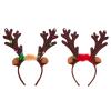 FOMIYES 2Pcs Reindeer Antlers Headband Deer Antlers Headband with Light and Bells Christmas Reindeer Ears for Christmas Party Photography Props view 1