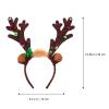 FOMIYES 2Pcs Reindeer Antlers Headband Deer Antlers Headband with Light and Bells Christmas Reindeer Ears for Christmas Party Photography Props view 2