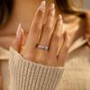 LOVECOM S925 Sterling Silver Fidget Anti Anxiety Rings With Cubic Zirconia Beads Spinner Ring for Women 14k Gold Plated Stress Relief Spinning Ring Jewelry Birthday Gifts for Mom to Daughter view 3