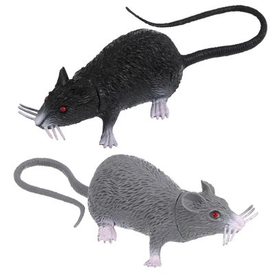 BESTOYARD 2 Pcs Realistic Fake Rat Prank Toys, Mini Simulated Mouse Model, Lifelike Creepy Mouse Figures for Party Tricks, and Fun Interactions