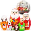 AEVVV Christmas Nesting Dolls Set 7 pcs - Santa Claus Figurines - Matryoshka Doll with Christmas Decorations Room Decor view 1