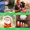 AEVVV Christmas Nesting Dolls Set 7 pcs - Santa Claus Figurines - Matryoshka Doll with Christmas Decorations Room Decor view 4