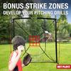 Baseball Net - 9 Strike Zone Pitching Net Hitting Net Batting Practice Net, Baseball Gifts for Kids Children & Teens | Training Aids Equipment 7x7ft view 2