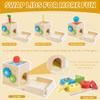 Kizfarm Wooden Montessori Baby Toys, 8-in-1 Wooden Play Kit Includes Object Permanent Box, Coin Box, Carrot Harvest, Shape Sorting & Stacking - Birthday Gift for Boys Girls Toddlers view 3