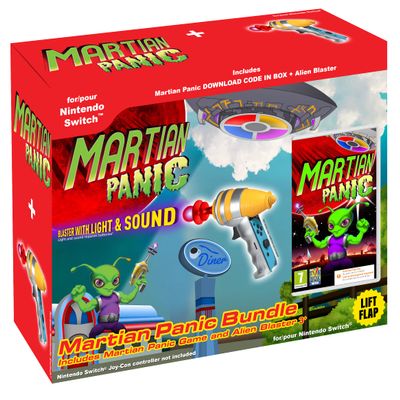 Boss Developments Martian Panic Game and Blaster Gun Bundle