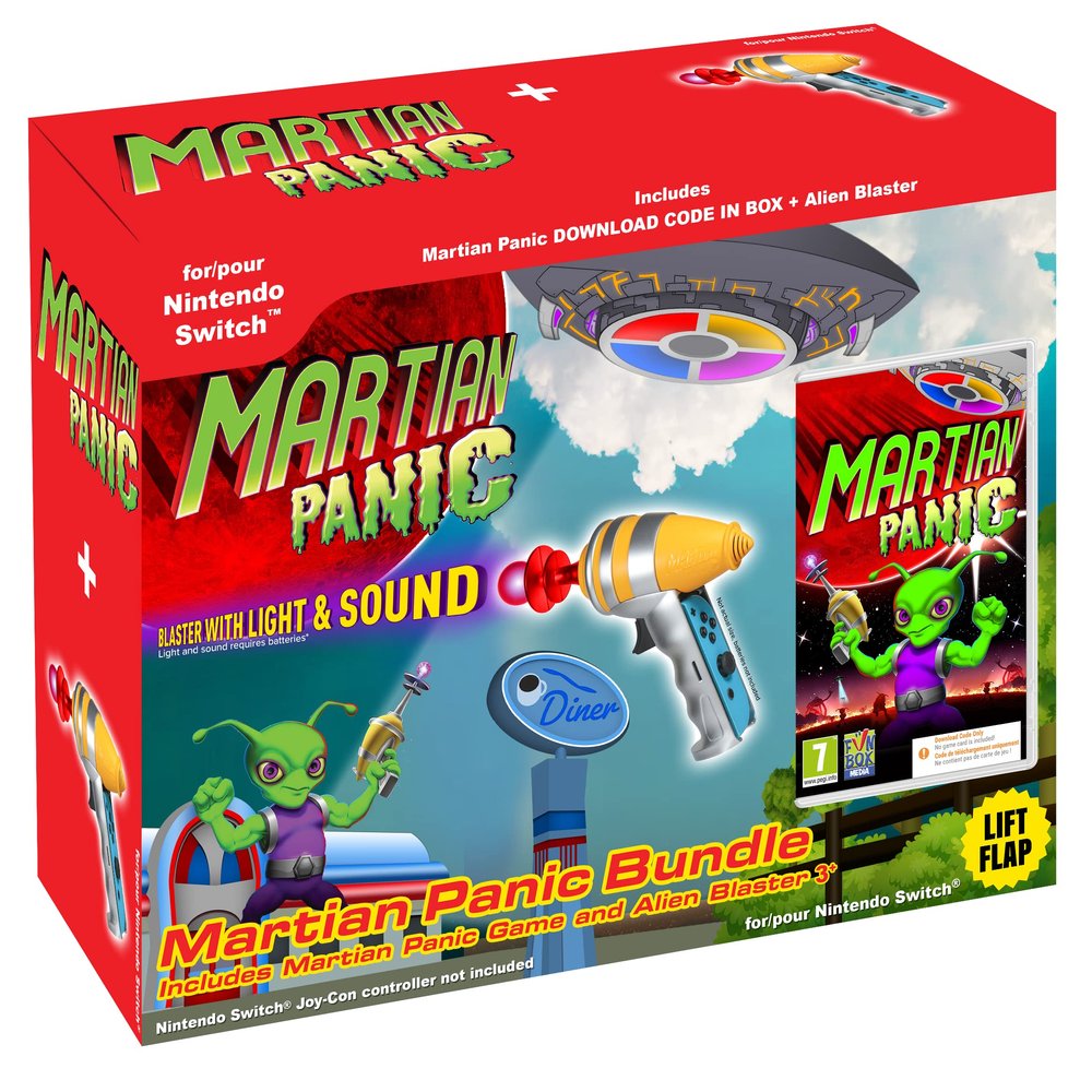 Boss Developments Martian Panic Game and Blaster Gun Bundle