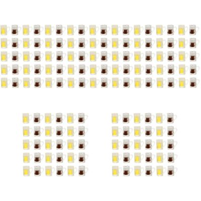 Toddmomy Mini Resin Beer Mugs 150Pcs Dollhouse Beer Models DIY Craft Supplies for Doll Display and Scrapbooking Decor