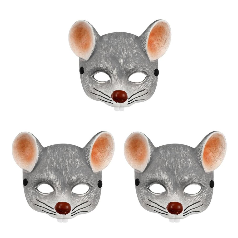 ABOOFAN 3 PCS Rat Head Masks rat masks costume Halloween