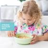 Bumkins Baby Bowl, Silicone Suction, for Babies, Toddlers and Kids, Baby Led Weaning, Feeding Essentials, Platinum Silicone, Non Skid Sticky Bottom, Supplies for Children Ages 6 Months Up, Sage view 3