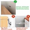 10 Pack Furniture Anchors Kit for Baby Proofing, Furniture Straps Use to Prevent Falling and Anti Tip, Dresser Or Cabinet to Wall Anchors, 8in view 2