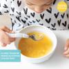 Bumkins Baby Bowl, Silicone Suction, for Babies, Toddlers and Kids, Baby Led Weaning, Feeding Essentials, Platinum Silicone, Non Skid Sticky Bottom, Supplies for Children Ages 6 Months Up, Marble view 2