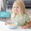 Bumkins Baby Bowl, Silicone Suction, for Babies, Toddlers and Kids, Baby Led Weaning, Feeding Essentials, Platinum Silicone, Non Skid Sticky Bottom, Supplies for Children Ages 6 Months Up, Marble view 3