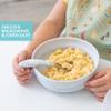 Bumkins Baby Bowl, Silicone Suction, for Babies, Toddlers and Kids, Baby Led Weaning, Feeding Essentials, Platinum Silicone, Non Skid Sticky Bottom, Supplies for Children Ages 6 Months Up, Marble view 4