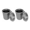 ibasenice 2pcs Miniature Trash Can Decorative Waste Bin for Dollhouse Realistic Model Trash Can for Mini Scene Display Lovely Accessory for Photography and Miniature Rooms view 1