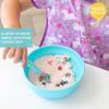Bumkins Baby Bowl, Silicone Suction, for Babies, Toddlers and Kids, Baby Led Weaning, Feeding Essentials, Platinum Silicone, Non Skid Sticky Bottom, Supplies for Children Ages 6 Months Up, Blue view 2