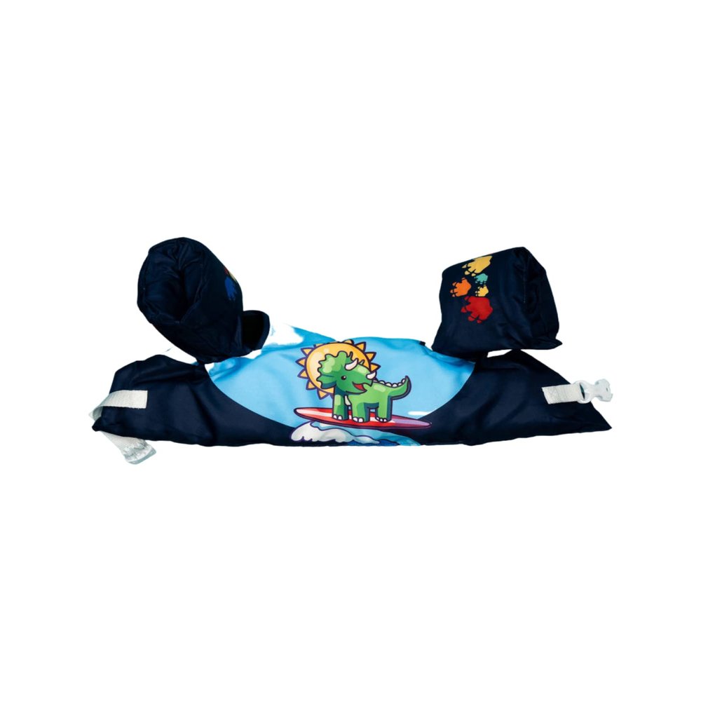 A For Adley Merch, Adley Designed Niko Bear Surfs Up Triceratops Floaties, Blue Kids Floaties for Pool