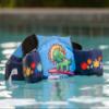 A For Adley Merch, Adley Designed Niko Bear Surfs Up Triceratops Floaties, Blue Kids Floaties for Pool view 3