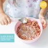 Bumkins Baby Bowl, Silicone Suction, for Babies, Toddlers and Kids, Baby Led Weaning, Feeding Essentials, Platinum Silicone, Non Skid Sticky Bottom, Supplies for Children Ages 6 Months Up, Pink view 2