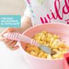 Bumkins Baby Bowl, Silicone Suction, for Babies, Toddlers and Kids, Baby Led Weaning, Feeding Essentials, Platinum Silicone, Non Skid Sticky Bottom, Supplies for Children Ages 6 Months Up, Pink view 4