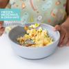 Bumkins Baby Bowl, Silicone Suction, for Babies, Toddlers and Kids, Baby Led Weaning, Feeding Essentials, Platinum Silicone, Non Skid Sticky Bottom, Supplies for Children Ages 6 Months Up, Gray view 4