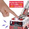 Liberty Imports RC Fire Truck - Big Remote Control Toy Fire Truck - 14" Rescue Fire Engine with Flashing Lights and Siren Sounds, Extendable Rescue Ladder for Kids view 2