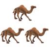 3 Pcs Realistic Camel Figurines - Educational Wildlife Stationary Adornment for Kids - Khaki Decor - Perfect for Play and Learning view 1