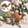 3 Pcs Realistic Camel Figurines - Educational Wildlife Stationary Adornment for Kids - Khaki Decor - Perfect for Play and Learning view 2