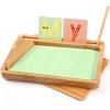 AtMini Sand Tray for Classroom Wooden Montessori Sand Tray with Lid for Kids Writing Letters and Numbers, Preschool Classroom Must Haves, Kindergarten Learning Tools (Green) view 1
