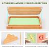 AtMini Sand Tray for Classroom Wooden Montessori Sand Tray with Lid for Kids Writing Letters and Numbers, Preschool Classroom Must Haves, Kindergarten Learning Tools (Green) view 2