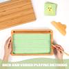 AtMini Sand Tray for Classroom Wooden Montessori Sand Tray with Lid for Kids Writing Letters and Numbers, Preschool Classroom Must Haves, Kindergarten Learning Tools (Green) view 3