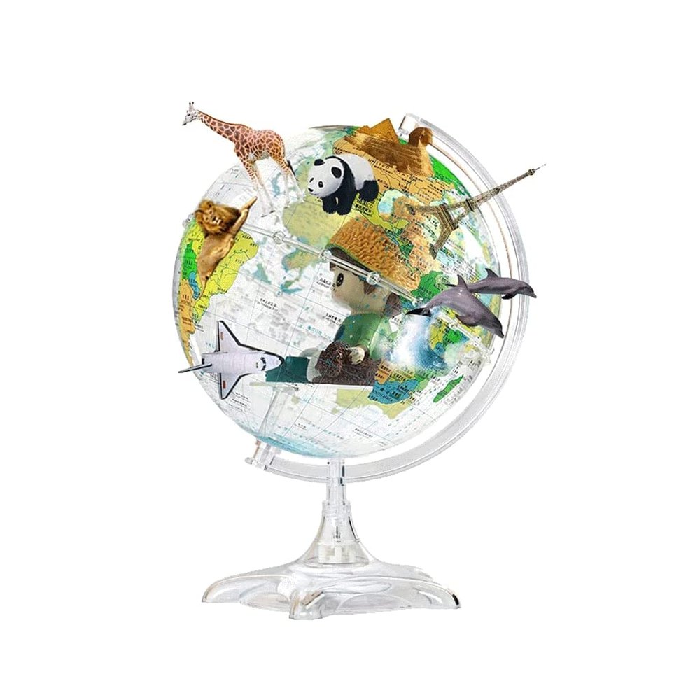 Cute Automatic 360 Rotating World Globe Pink Geographic Globe With World Map Educational Globe Kids World Globe 8.5 Inch