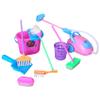 E-TING Miniature Dollhouse Cleaning Tools Set+ Hi-Fi TV Cabinet Set for 7-11.5 inch Dolls Accessories, Multicolored view 2