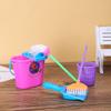 E-TING Miniature Dollhouse Cleaning Tools Set+ Hi-Fi TV Cabinet Set for 7-11.5 inch Dolls Accessories, Multicolored view 3