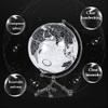 Desktop 360 Degree Rotating World Globe Globe With Metal Tripod Stand 7.8 Inch Clear Acrylic World Globe view 2