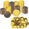 Charniol 200 Pcs Pirate Coins Plastic Treasure Coins Pirate Treasure Hunt Coins Fake Coins Decorations for Play Favor Party Supplies Halloween Birthday Pirate Party Treasure Game (Bronze, Gold) view 1