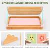AtMini Montessori Sand Tray with Lid - Wooden Sand Trays for Kids Writing Letters and Numbers, Preschool Classroom Must Haves, Kindergarten Learning Tools (Pink) view 2