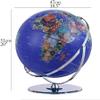 2 in 1 Classic LED World Globe Light with Silver Stand 42cm/16.5" Diameter Antique Globe World Globe for Adults and Kids view 3