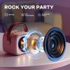 YLL Karaoke Machine for Kids Adults, Bluetooth Mini Speaker with 2 Wireless Microphones, Birthday Valentine's Gifts Toys for Girls Ages 3, 4, 5, 6, 7, 8, 9, 10, 12+ Years Old Toddler Family (P-Ink) view 3