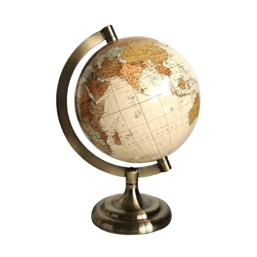 Elegant Handmade World Globe Black Ocean Globe Decorative Educational Globe Creative Office Retro World Globe